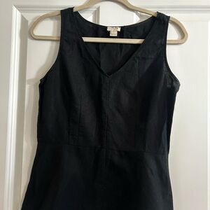 J. Crew Elegant Black V-Neck Dress